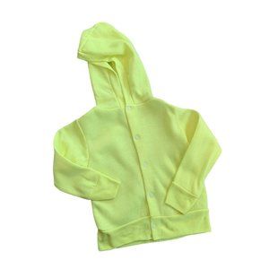 Vintage Neon Highlighter Yellow Hooded Sweatshirt USA